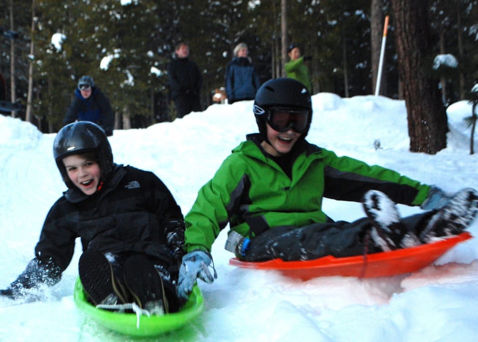 We provide 3-4 sleds for guests to use. Great sledding on the property.