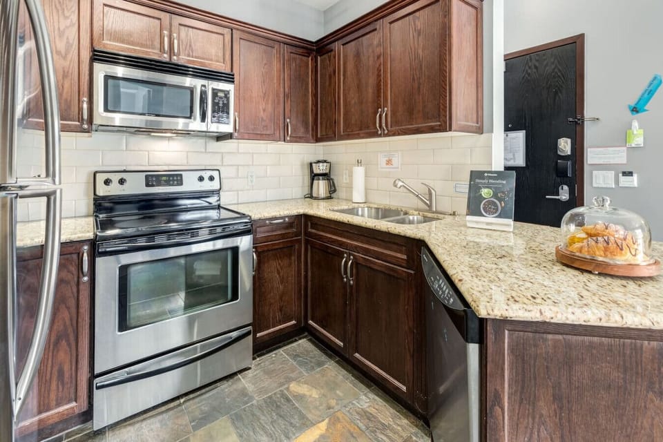 Modernized kitchen with all amenities needed to prepare a delicious meal.