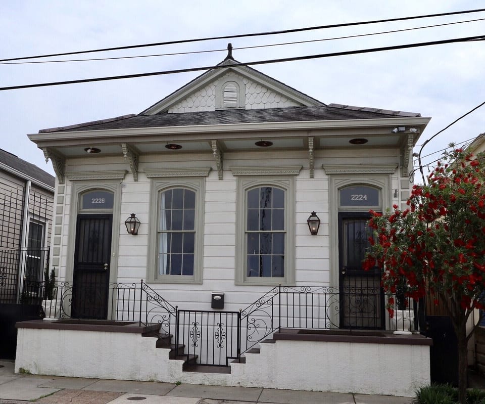 Front facade of this 120 old greek revival shotgun!