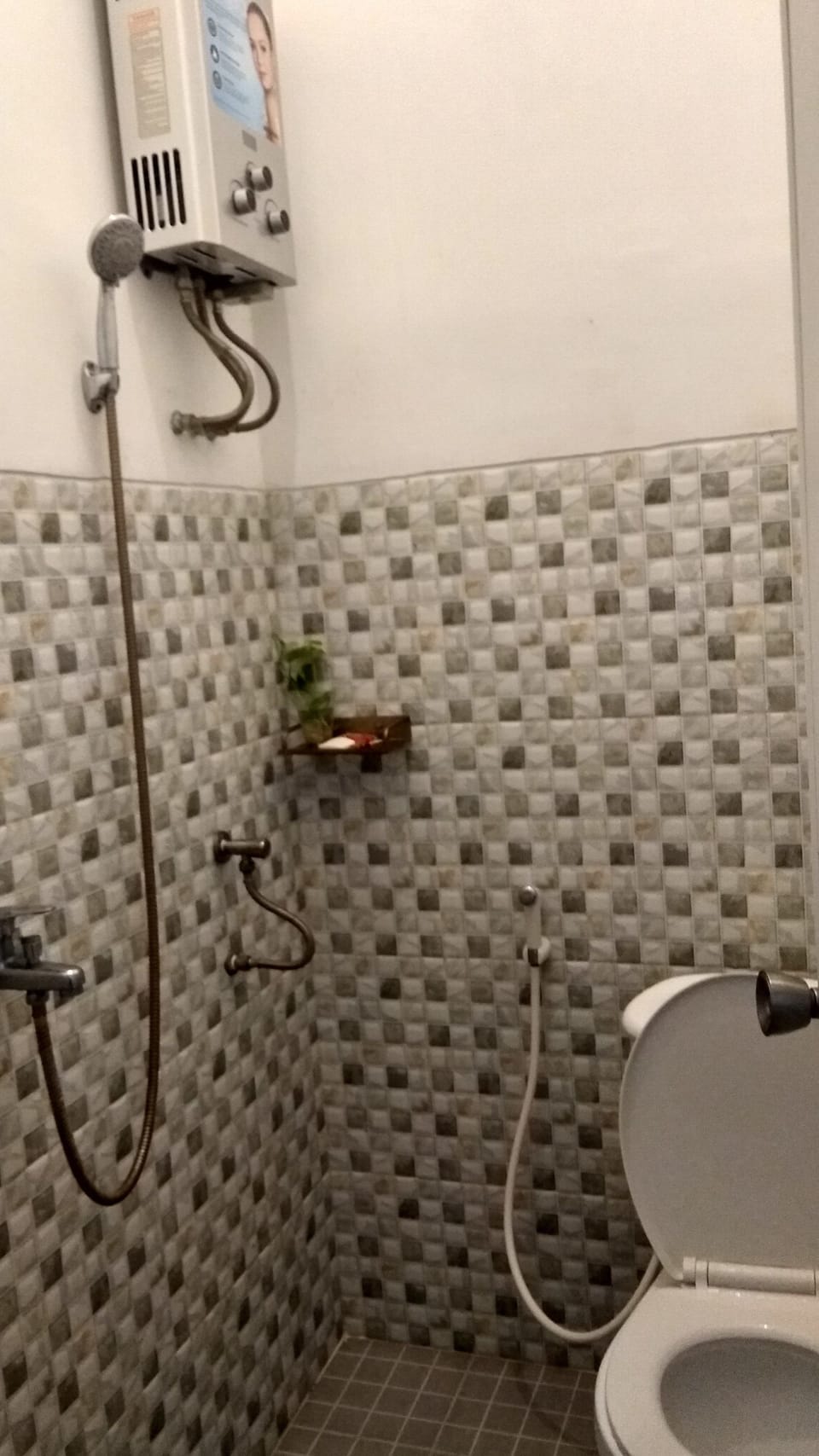 Shower, rainfall showerhead, free toiletries, bidet