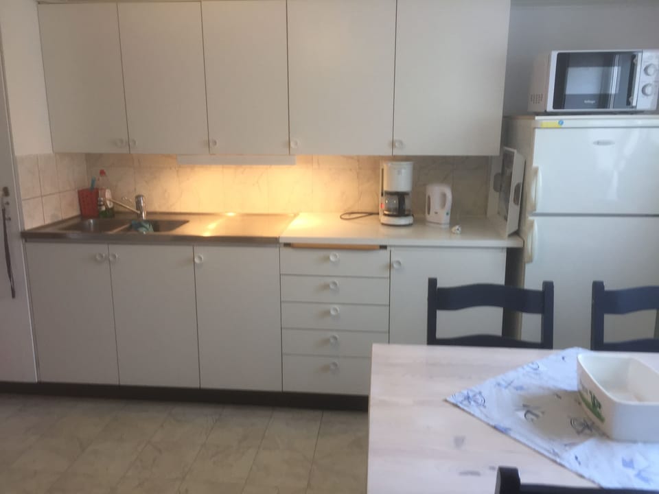 Shared fridge, microwave