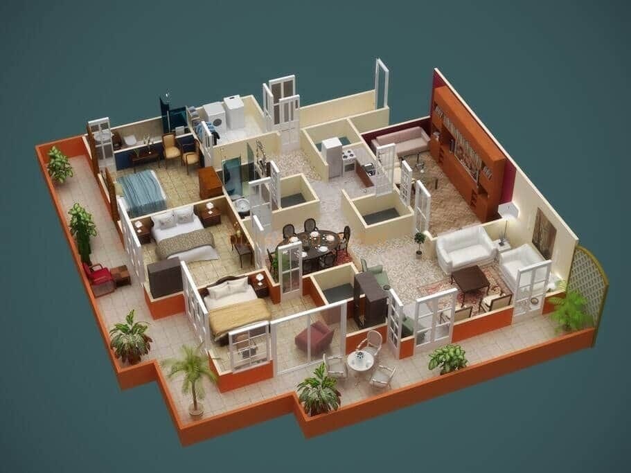 Penthouse floor one plan