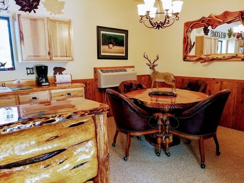 custom wood furniture throughout the home