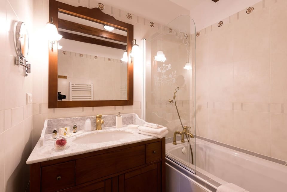 Double Room (Vercors) | Bathroom | Eco-friendly toiletries, hair dryer, bathrobes, towels