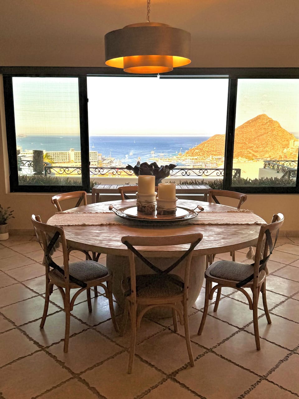 Dining area with seating for 8.