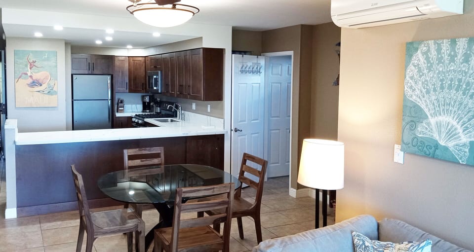 Dining area and kitchen