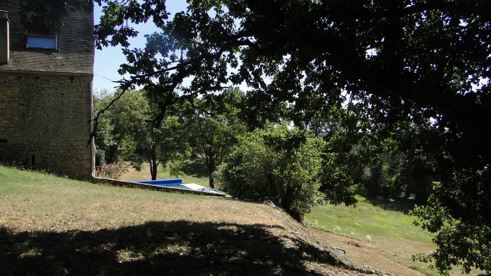 behind the main house