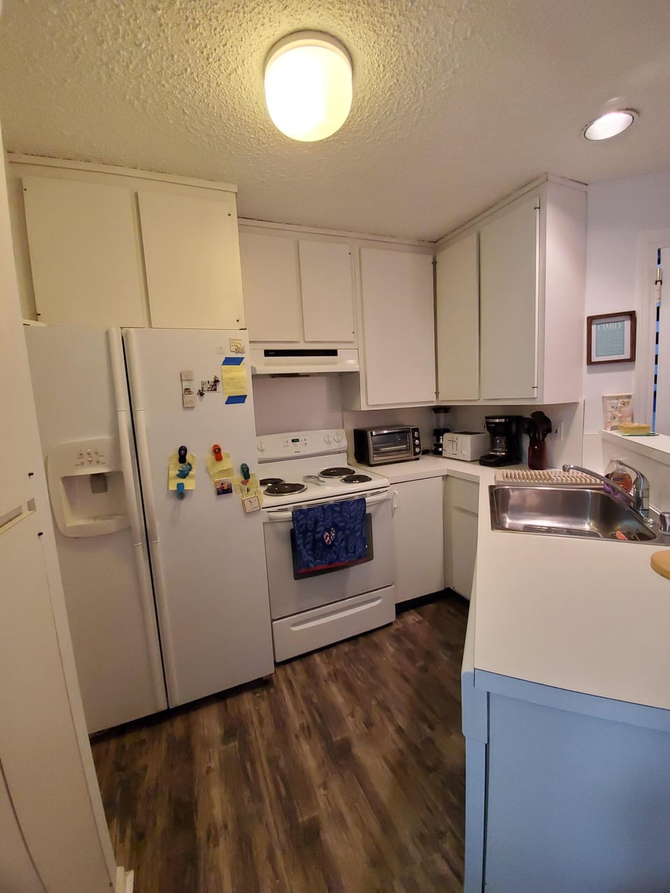 Kitchen area - all new counter top appliances, as well as pots and pans.