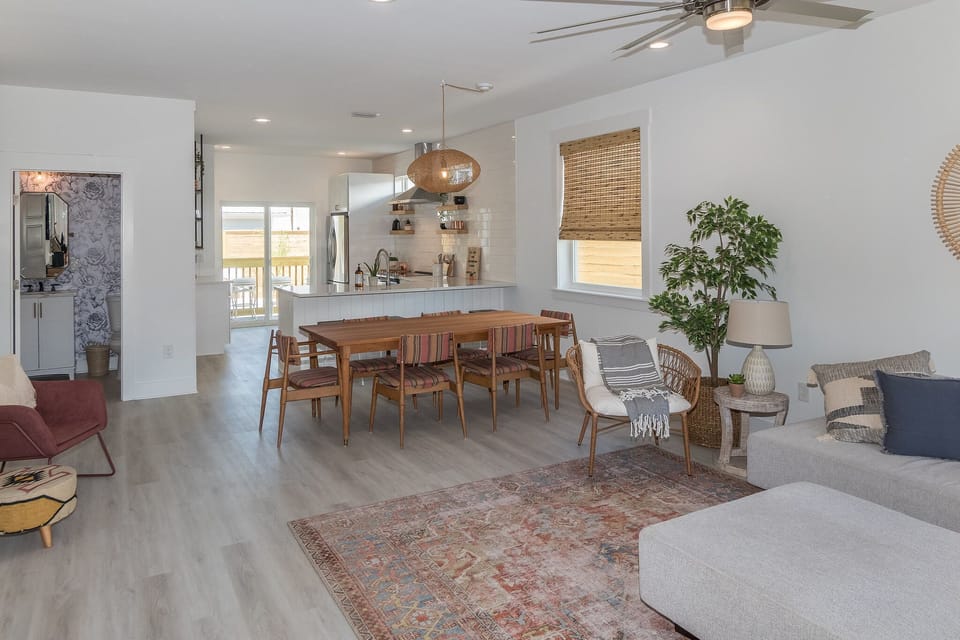 dining and kitchen