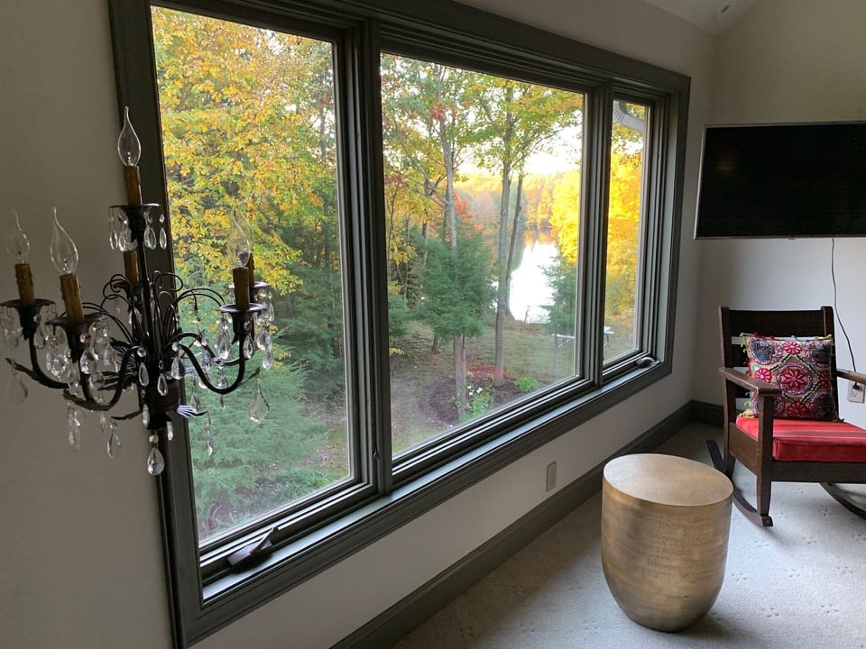 View of river from the suites living room.