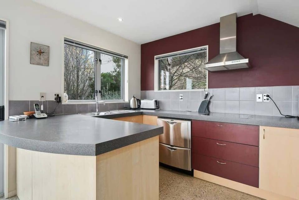 Open plan kitchen with views 