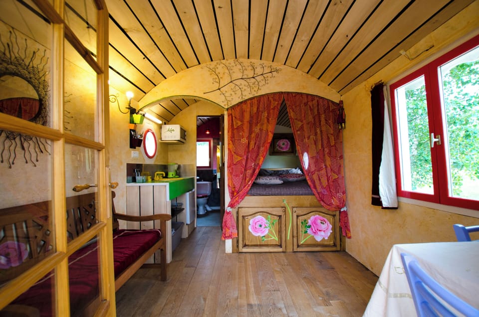 Gypsy Caravan | Living area | Flat-screen TV