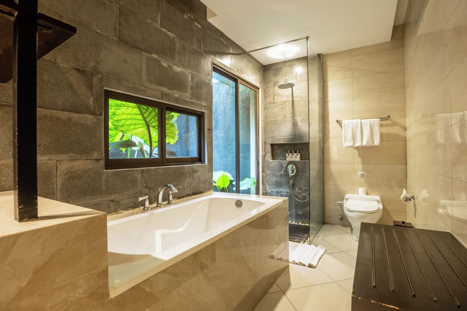 TWO BEDROOM KING VILLA WITH PRIVATE POOL | Bathroom | Separate tub and shower, deep soaking tub, free toiletries, bathrobes