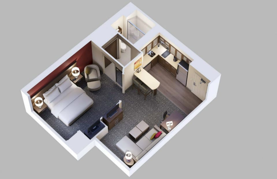 Desk, blackout drapes, iron/ironing board, free WiFi