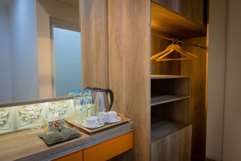 Minibar, desk, blackout drapes, free WiFi