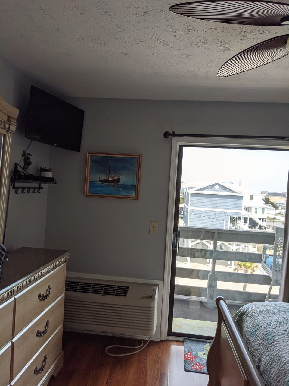 Balcony off of bedroom with views 