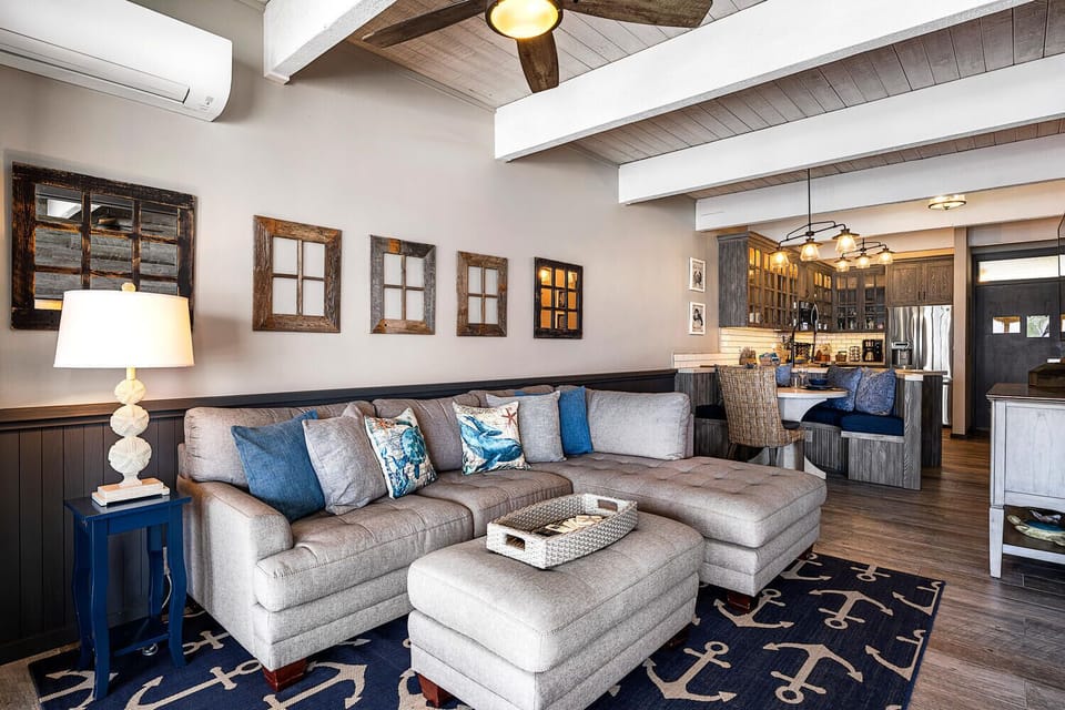 Lots of comfy seating in living room