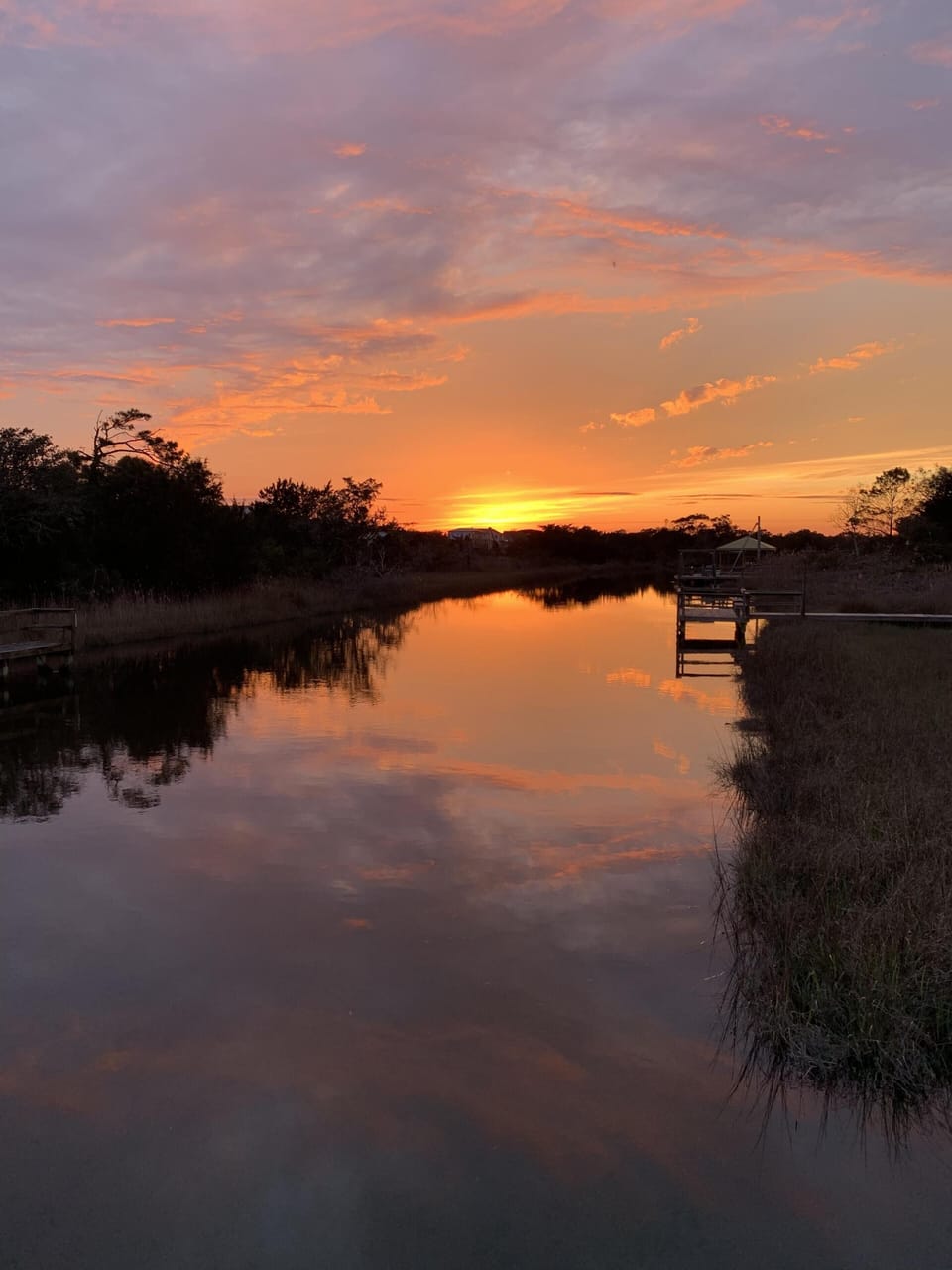 Sunset from floating dock