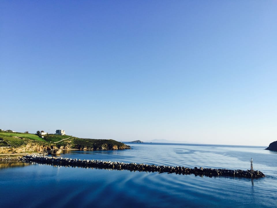 Travel on the Aegean blue waters to the Port of Gavrion