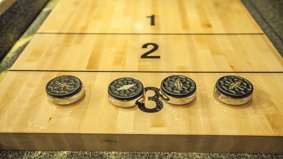 Shuffle Board Table in Den