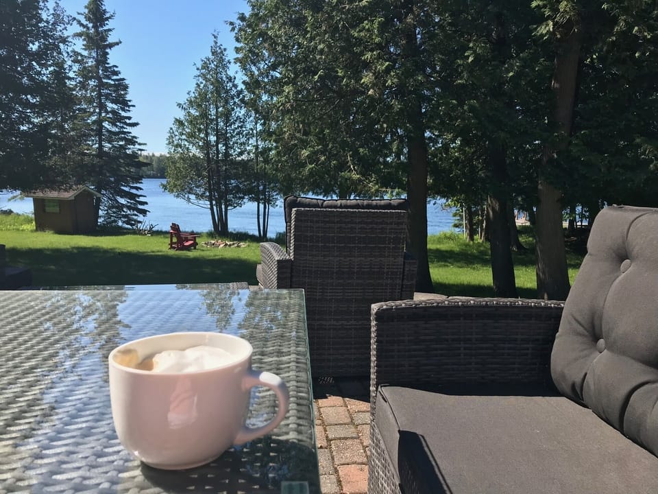 View from the patio couch on the deck
