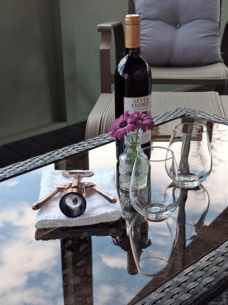 Guests love the veranda to unwind, serve snacks, and be away from bugs & rain 