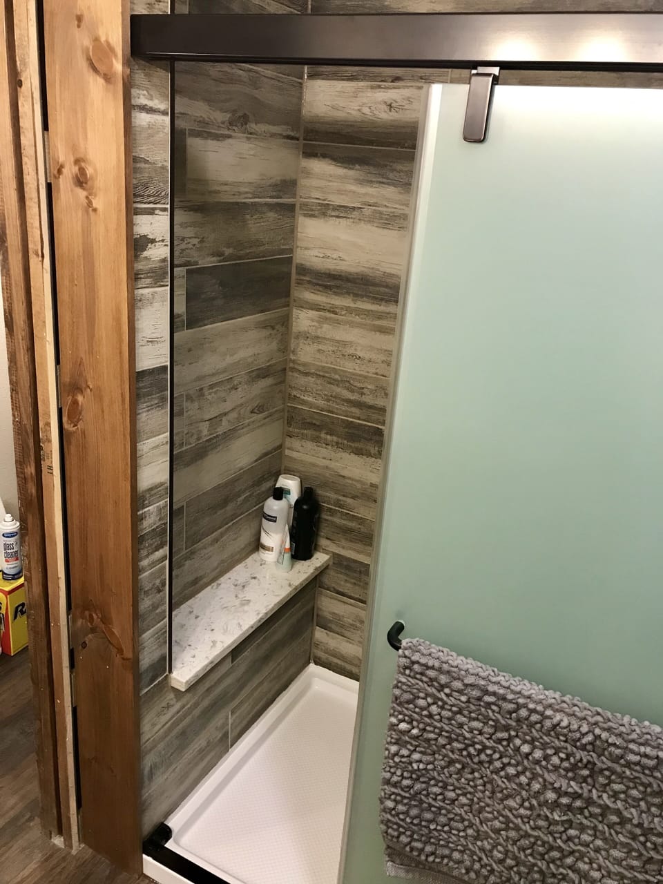Lower level bathroom - large walk-in shower 