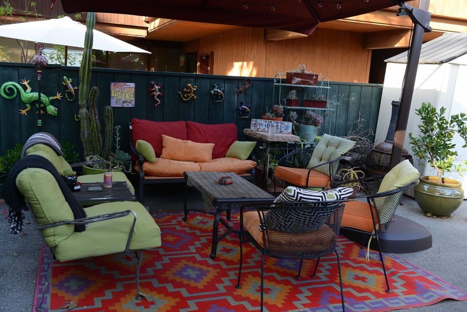 Lizard Lounge in the back for socializing if you choose.Great margaritas served!