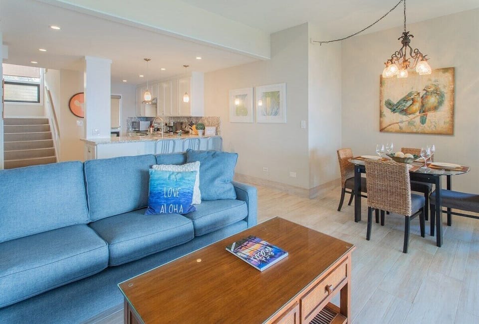 Tile flooring is featured throughout the first floor