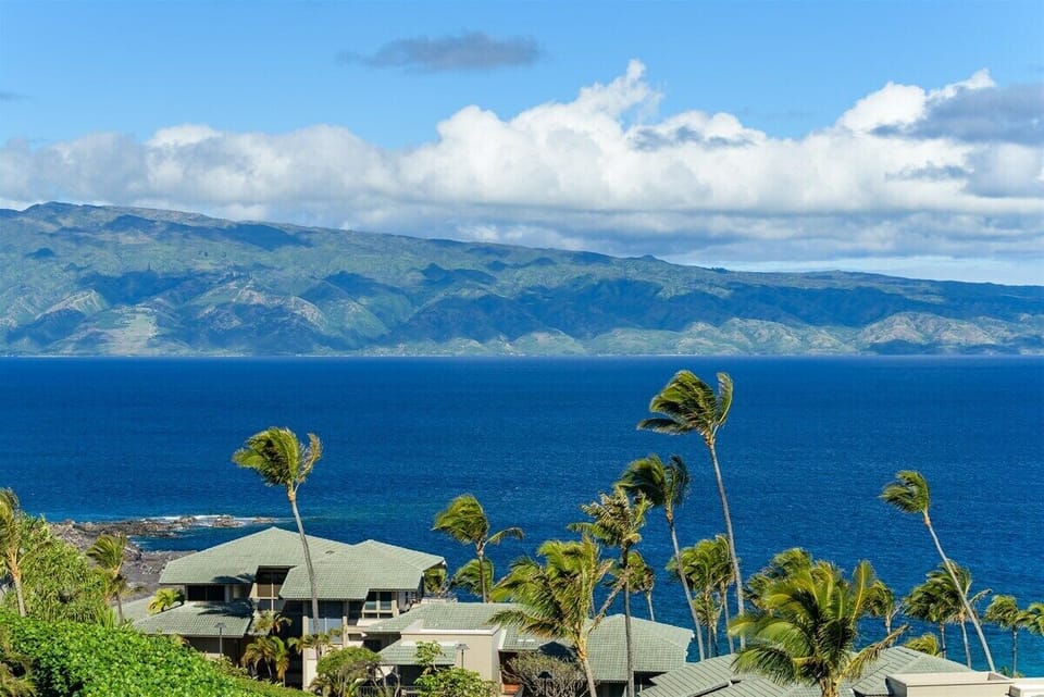 The island of Molokai in the distance