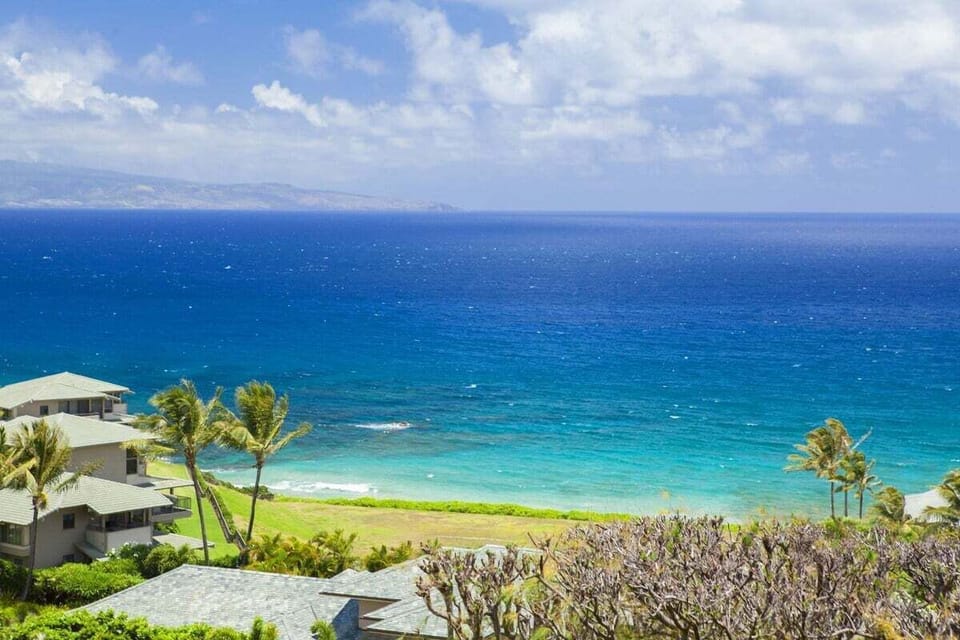 Enjoy the gorgeous . vistas of the island of Molokai and Oneloa Bay