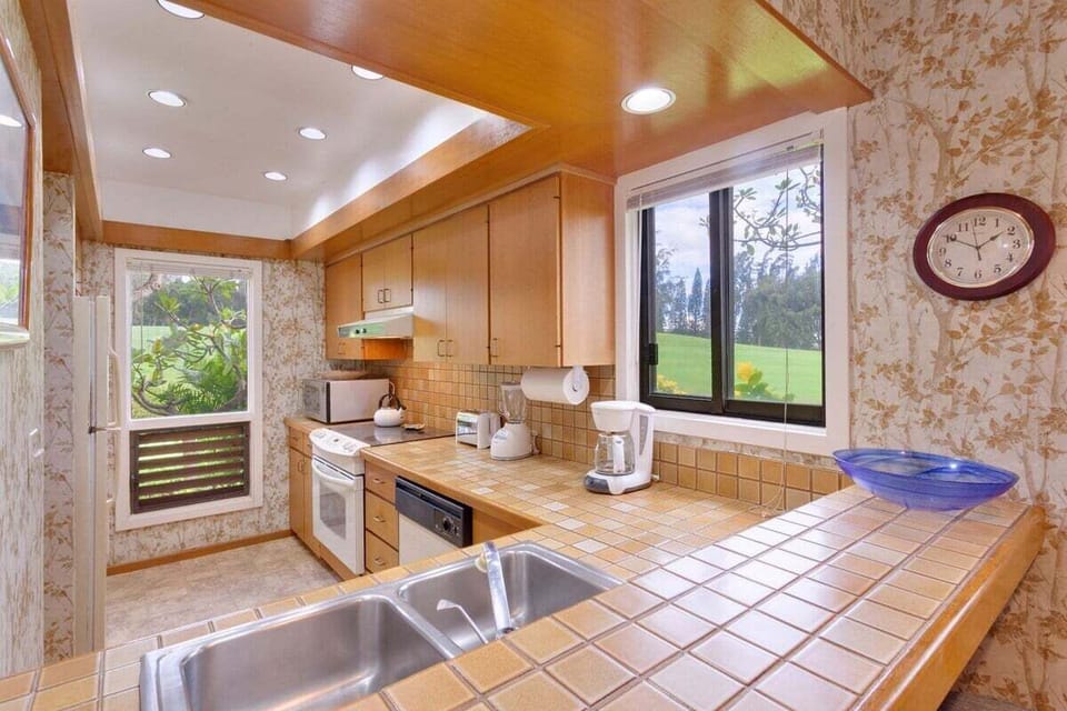Cooking is a delight with views from every window