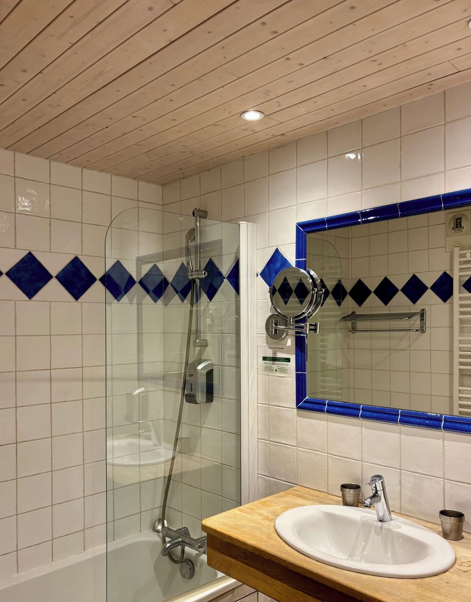 Hair dryer, bathrobes, towels