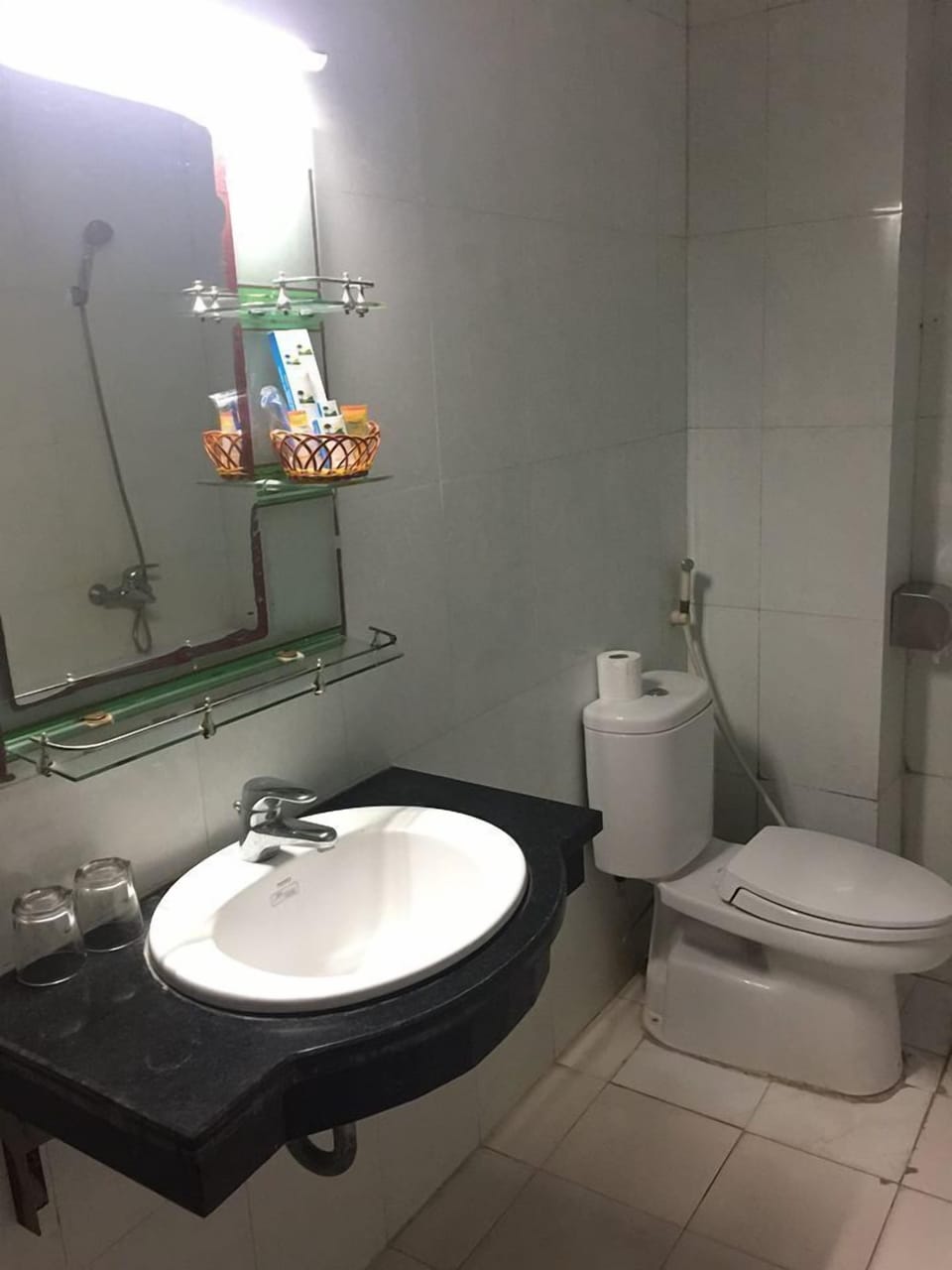 Free toiletries, hair dryer, bathrobes, slippers