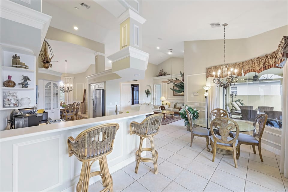 House, Multiple Beds (Large waterfront home with all-day su) | Private kitchen | Fridge, microwave, oven, stovetop