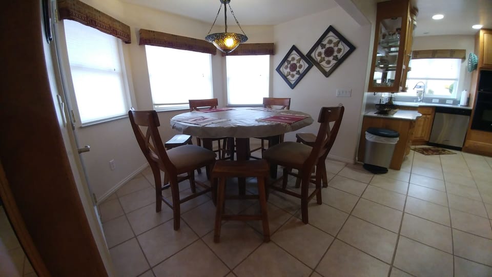 Main dining area seats 8