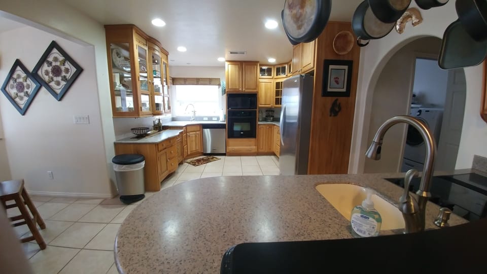 Large kitchen.  Two sinks.