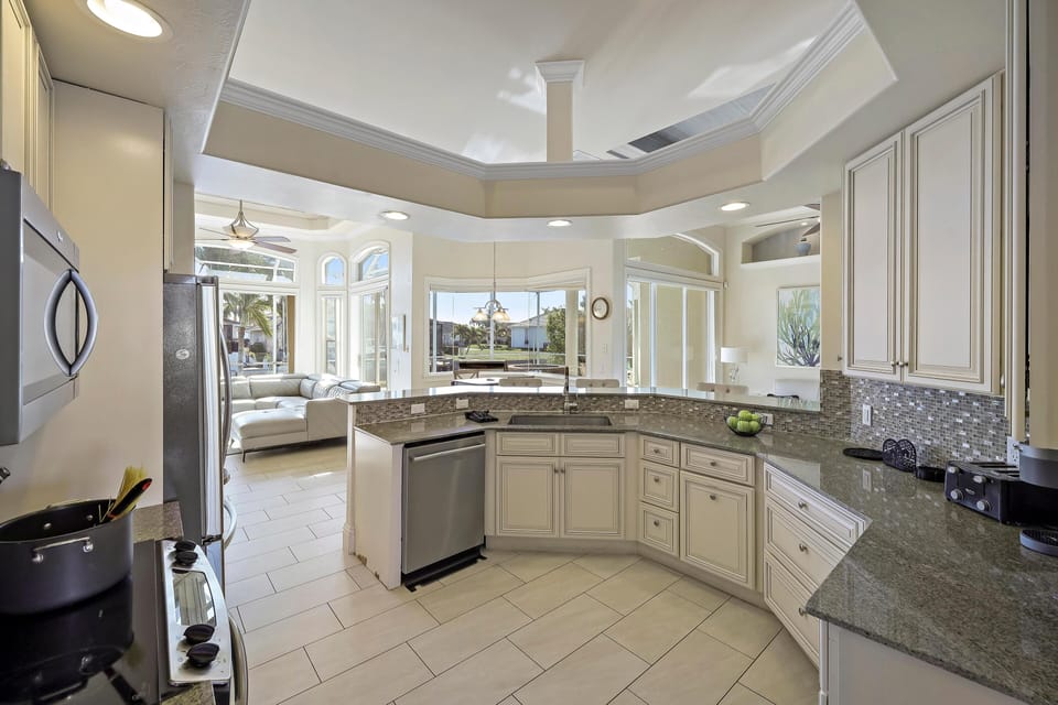 House, Multiple Beds (Pet-friendly waterfront home with hea) | Private kitchen | Oven, toaster