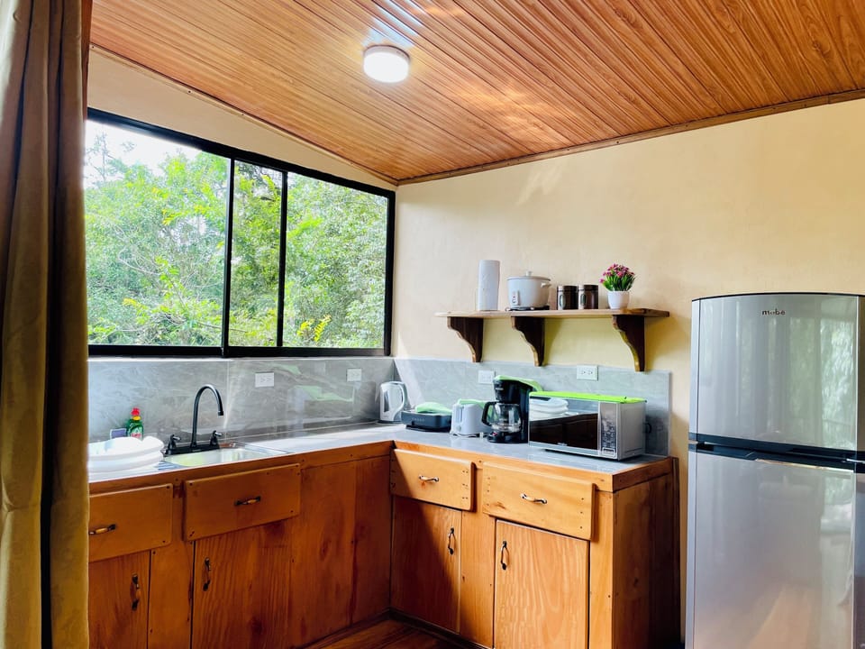 Panoramic Tree House, Garden View | Private kitchen | Fridge, microwave, coffee/tea maker, electric kettle