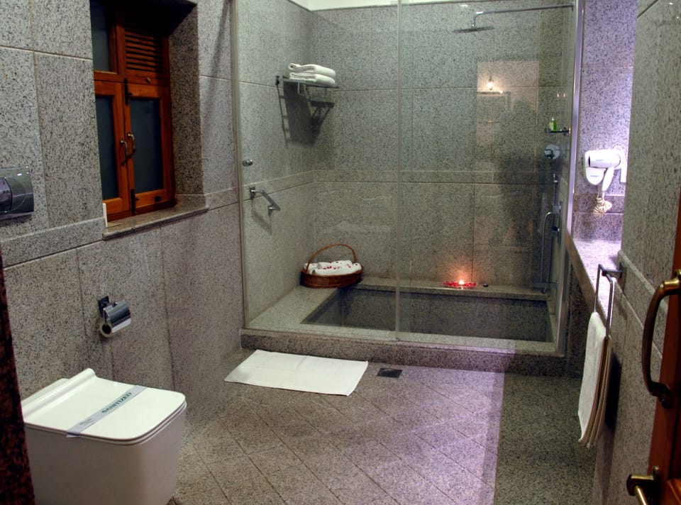 Premium Double Room | Bathroom | Deep soaking tub, rainfall showerhead, free toiletries, hair dryer