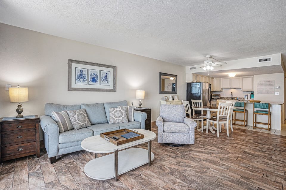 Condo, 1 Bedroom | Living area | Flat-screen TV, DVD player