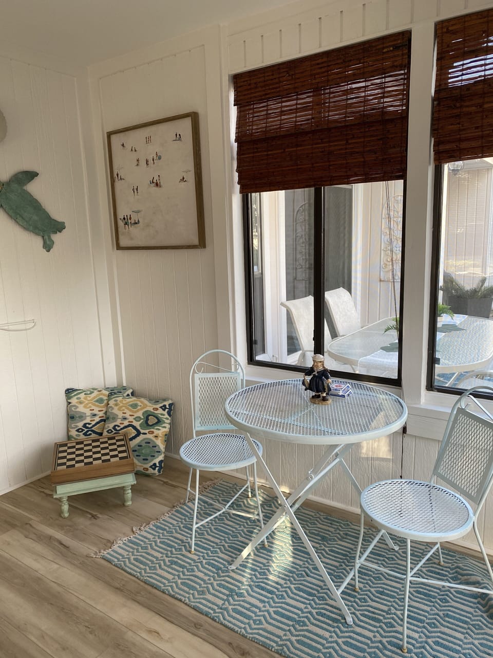 Play cards, chess or checkers in our cheery sunroom!