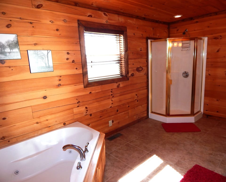 Master Bath-Double Vanity, Jacuzzi Tub & Walk In Shower