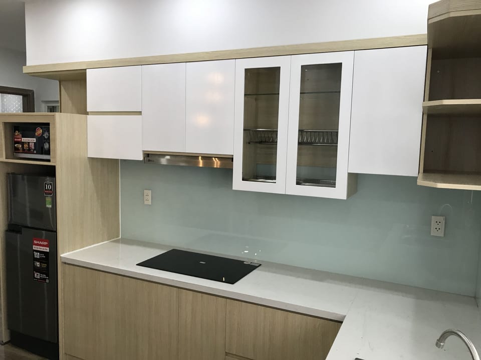 Fridge, microwave, stovetop, rice cooker