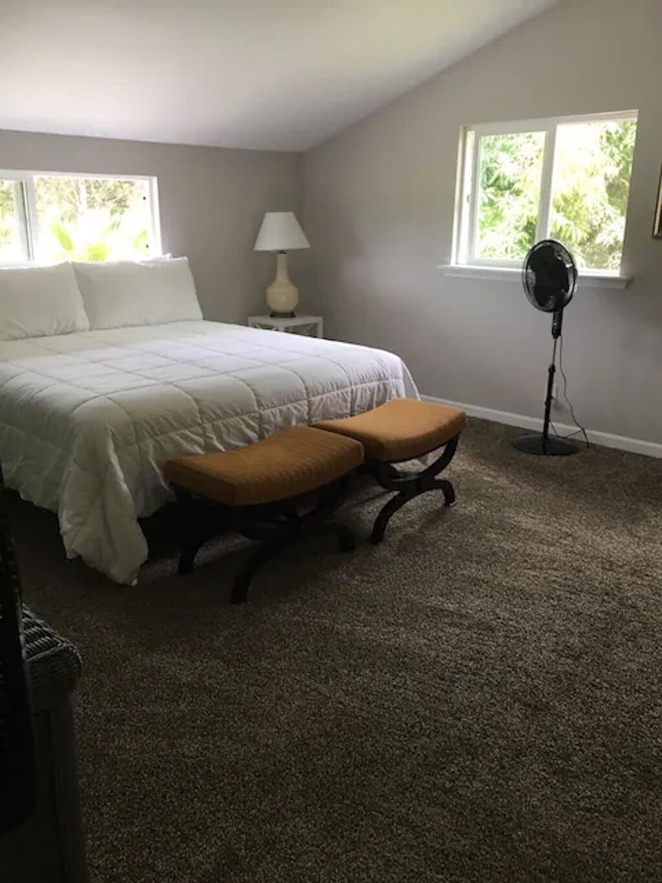 California king bed in master suite on second floor.