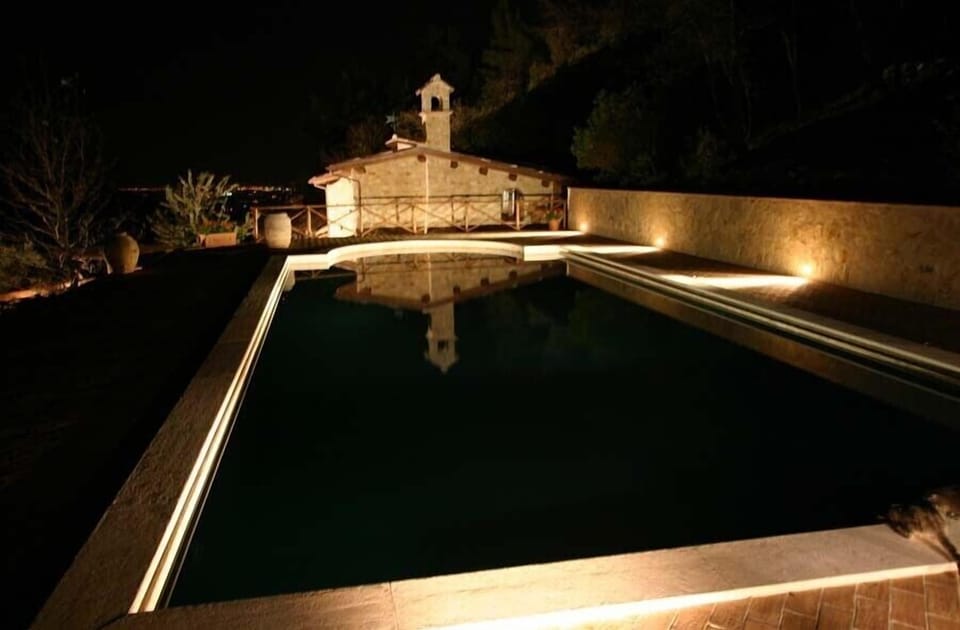 The pool in the night