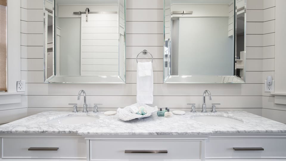 Master Bathroom with a double sink vanity