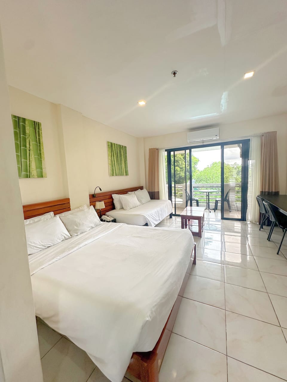 Exclusive Triple Room, Multiple Beds, Pool Access, Garden View | Bathroom | Shower, hair dryer (on request), bidet, towels