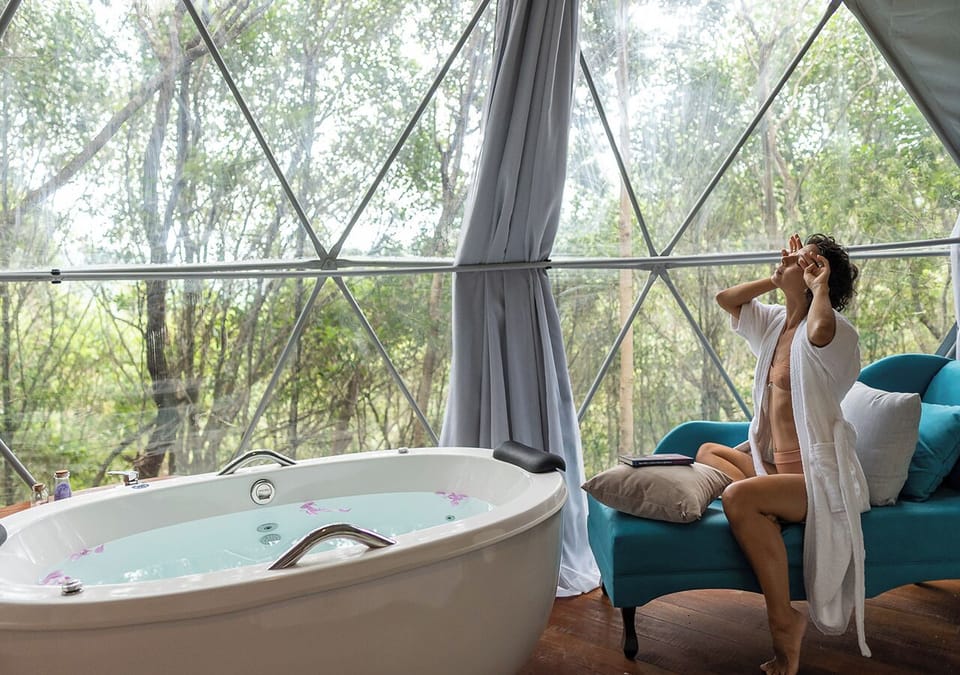 Premium Cabin, Kitchen | Private spa tub