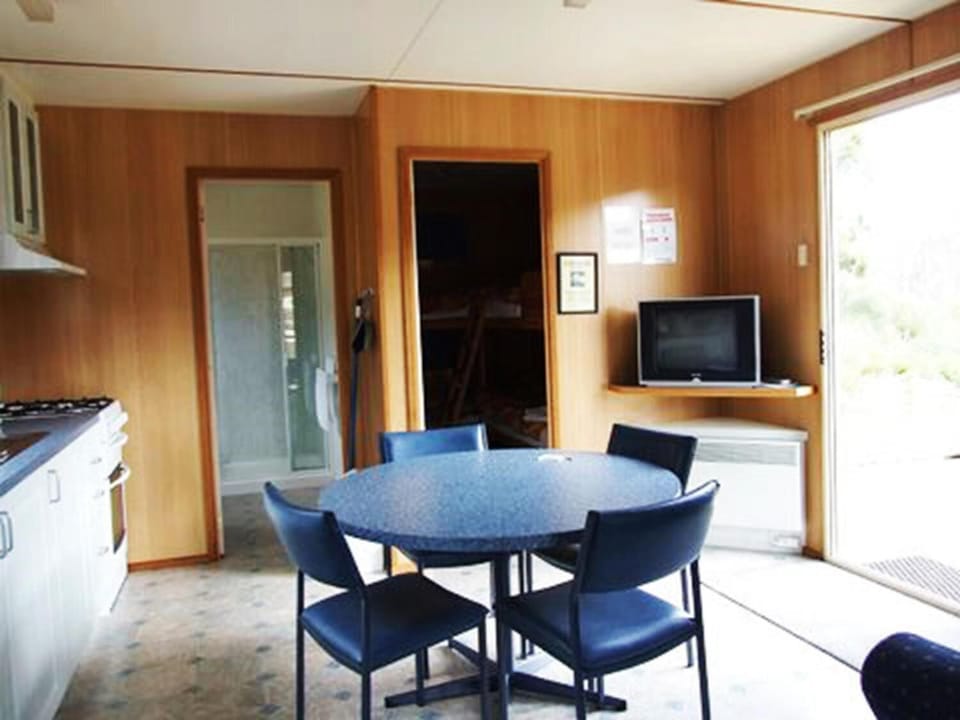 Full-size fridge, microwave, oven, stovetop